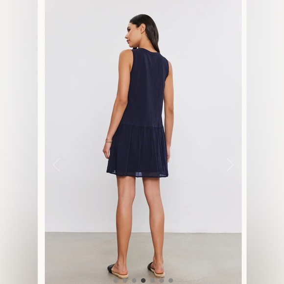 Velvet by Graham & Spencer Denna Black Sleeveless Mini Flounce Dress- XS - Picture 2 of 8